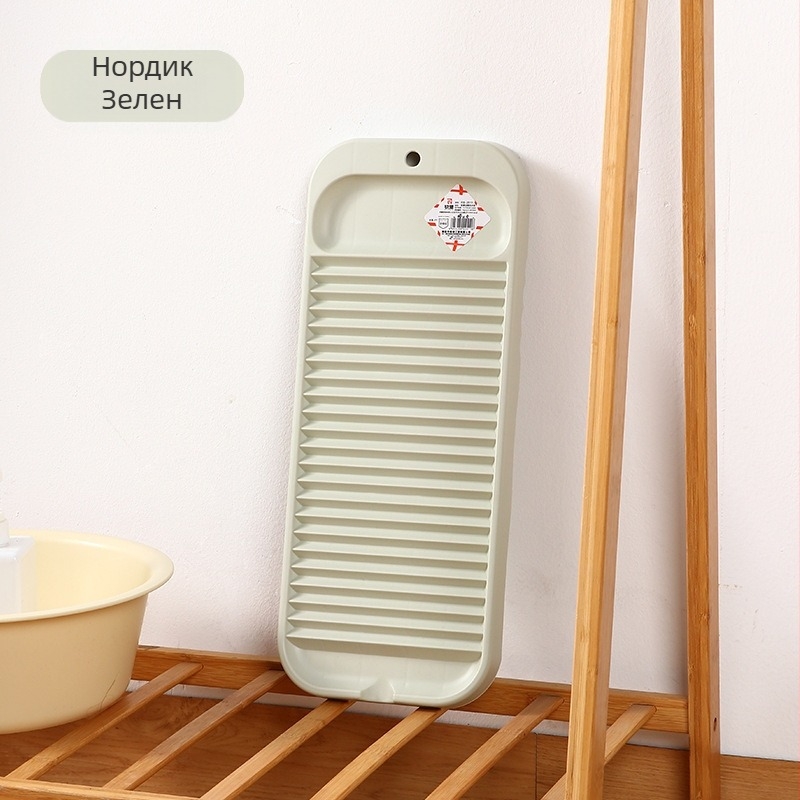 Дълбока пластмасова вана за пране с вградена миячна дъска, винтидж стил