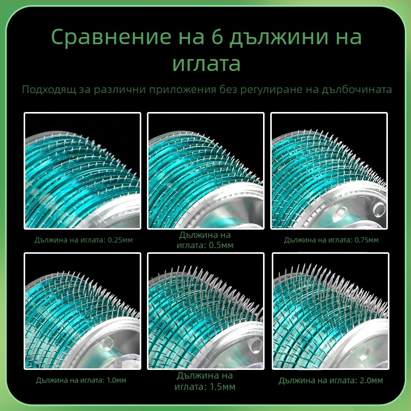 Emmawife микроиглен лицев ролер – нестерилно устройство за подмладяване на лицето и растеж на косата, обновен модел с нисък пропуск, твърдост средно-твърда, одобрение: Susu equipment № 20200094.