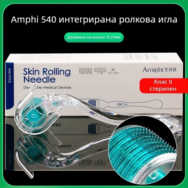 Emmawife микроиглен лицев ролер – нестерилно устройство за подмладяване на лицето и растеж на косата, обновен модел с нисък пропуск, твърдост средно-твърда, одобрение: Susu equipment № 20200094.