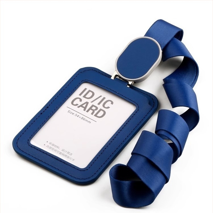 Калъф за карта от кожа за работно удостоверение, модерен минималистичен стил