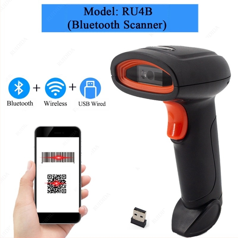 Ръчен USB баркод скенер RU4, 1D/2D, CMOS 640×480, 200 сканирания/сек