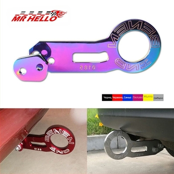 Автомобилна теглеща кука от алуминиева сплав, със скоба за задържане, модел 001, за задния жлеб