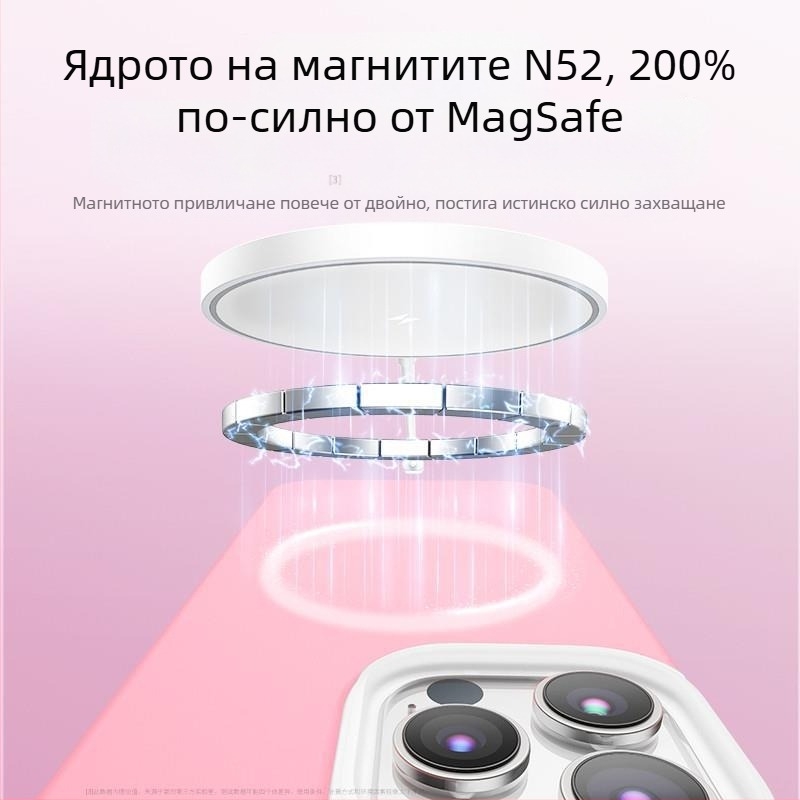 Калъф за iPhone 14 Pro / Pro Max — течен силикон, магнитен дизайн, анти падане, преносим лукс