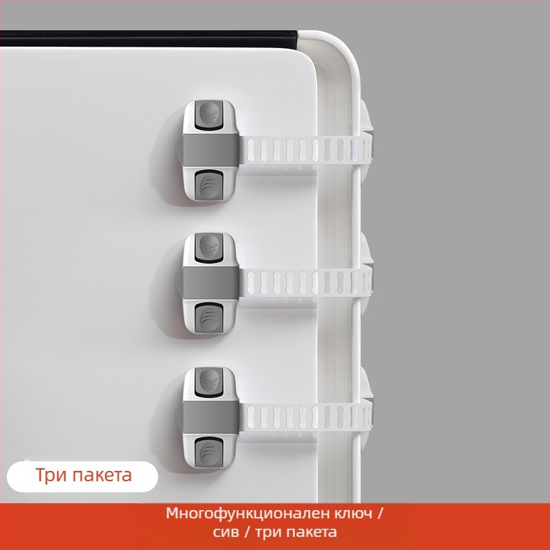 Детски предпазен заключващ механизъм за шкафове, врати и чекмеджета с антищип защита — марка Yumman's sincerity