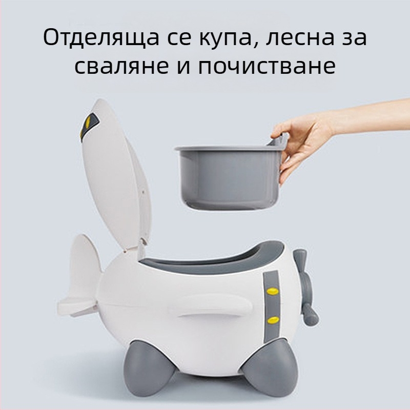 Детска тоалетна за тренировка с дизайн на самолет, PP+PU материал, самостоятелно опакована, възможност за частна марка