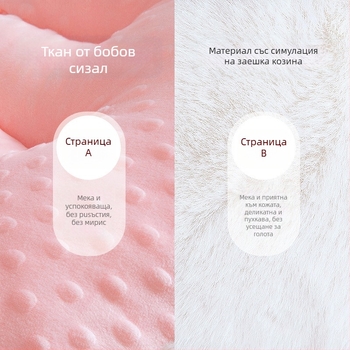 У-образна майчинска възглавница за бременност – опора за талия и корем, пълнеж полиестерно влакно, калъф от химическо влакно, персонализирана