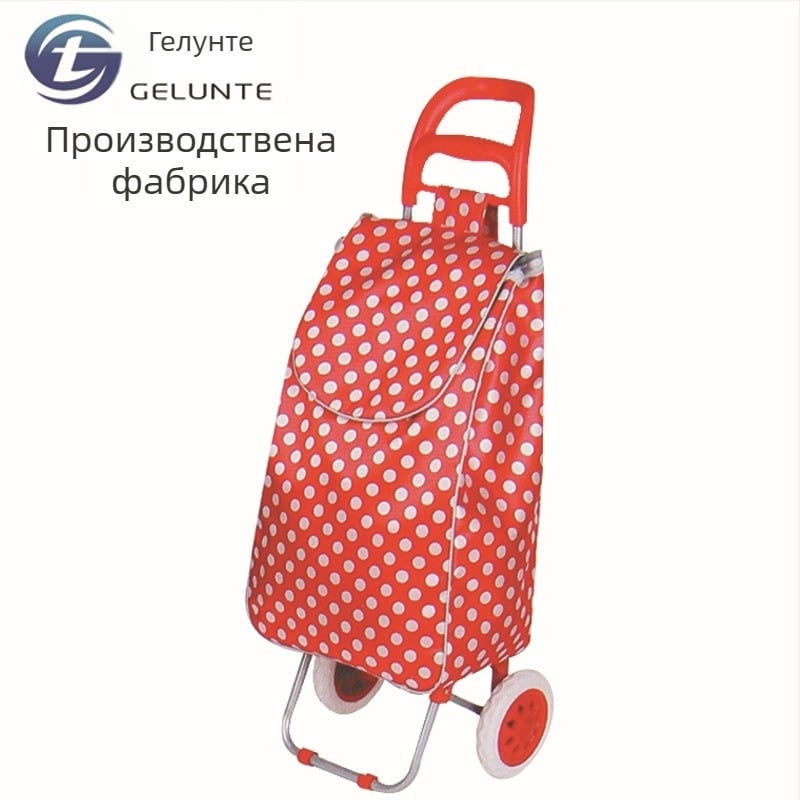 Ръчно теглеща пазарска количка, сгъваема двуколесна железна конструкция, товар 50 кг статично / 25 кг динамично, марка Glendt