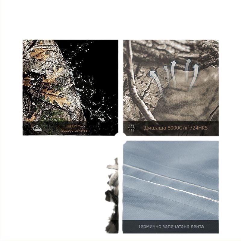 Yuelle Дъждобран и панталонен комплект за открити дейности – отразителен, лек, разделен дизайн, PVC плат, водоустойчив PU слой