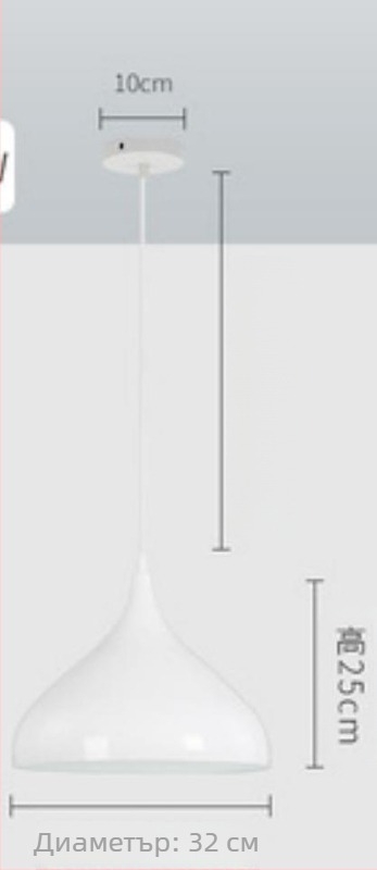 Висяща лампа от желязо – LED, модерен стил на простота, единична глава, 220V
