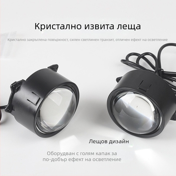 LED фарове с демонични очи и модифициран лещ, 1W, 12V, 0.3A, универсални