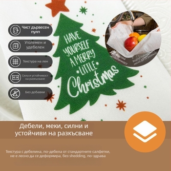 Безпрашна еднократна салфетка и подложка за западни заведения, 25/50 листа, материал: virgin дървена целулоза, печат на лого, персонализирано производство, висок клас хартия