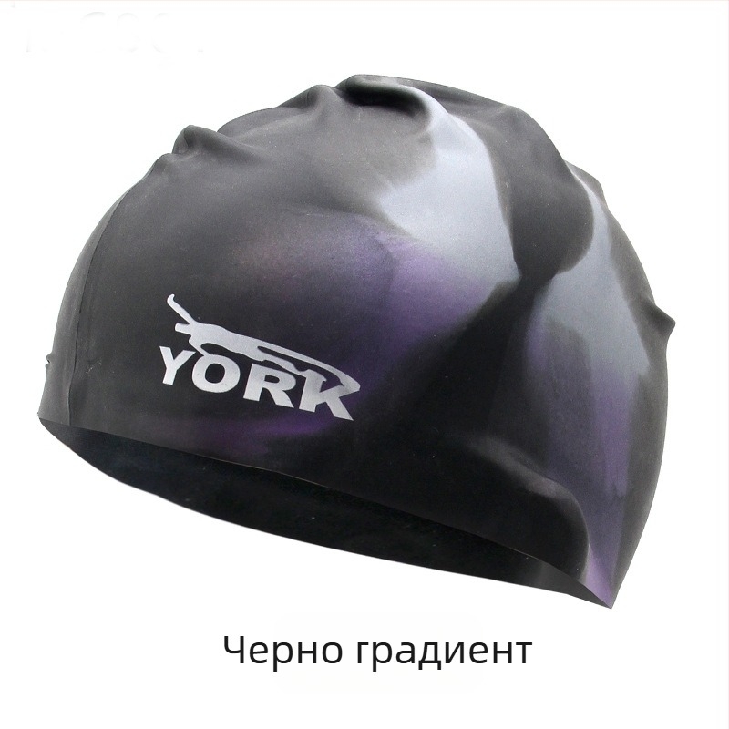 Шапка за плуване от силикон - водоустойчива, удобна, висока еластичност, унисекс, за възрастни, за басейн (Материал: силикон; Модел: едноцветен; Подходяща: възрастни; Сценарий: басейн)