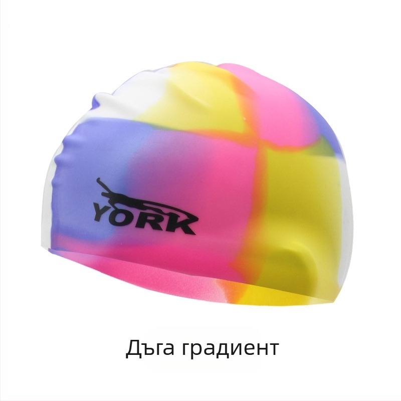 Шапка за плуване от силикон - водоустойчива, удобна, висока еластичност, унисекс, за възрастни, за басейн (Материал: силикон; Модел: едноцветен; Подходяща: възрастни; Сценарий: басейн)