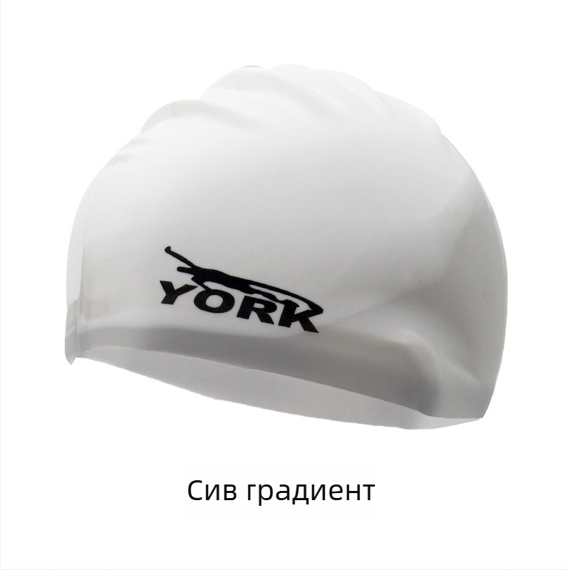 Шапка за плуване от силикон - водоустойчива, удобна, висока еластичност, унисекс, за възрастни, за басейн (Материал: силикон; Модел: едноцветен; Подходяща: възрастни; Сценарий: басейн)