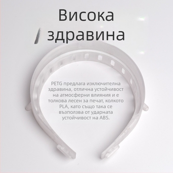 PETG филамент за 3D принтер – висока прозрачност, висока издръжливост, 1 кг, FDM материал