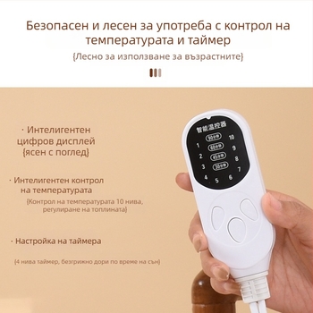 Електрически нагряващ моксотерапевтичен елек за рамене и шия, имитационен лен, редовен модел, Renren ai