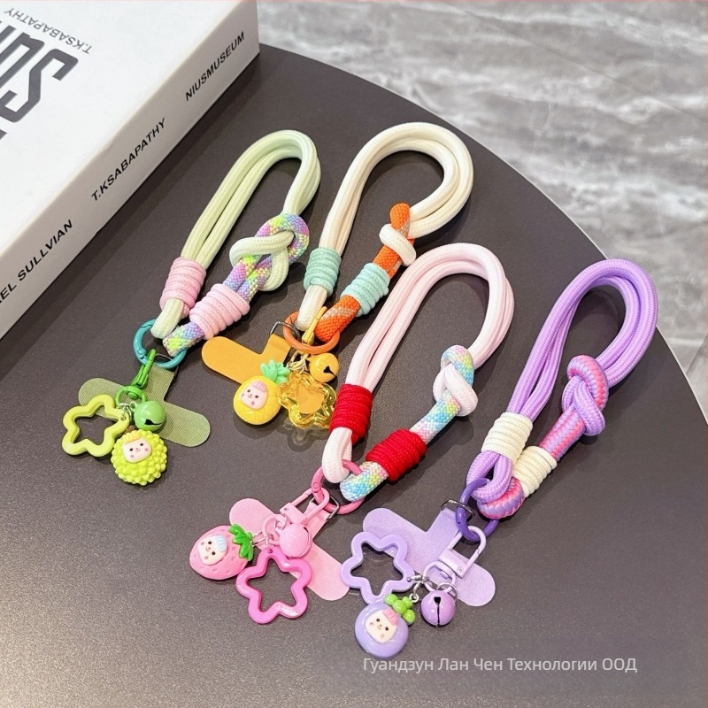 Ланярд за мобилен телефон, унисекс, полиестерно плетено въже, антикрадба, метална катарама, висулка в форма Т