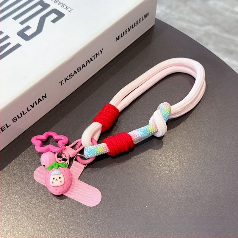 Ланярд за мобилен телефон, унисекс, полиестерно плетено въже, антикрадба, метална катарама, висулка в форма Т