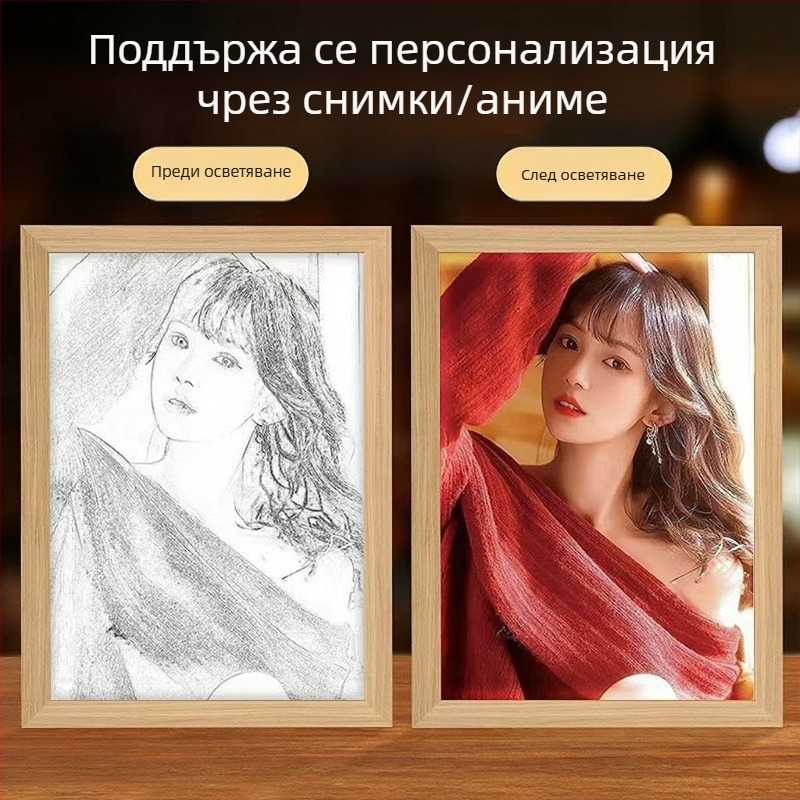 Осветена картина с кръстова тематика за всекидневната, излъчваща топлина, мир и доброта; творчески настолен декор.