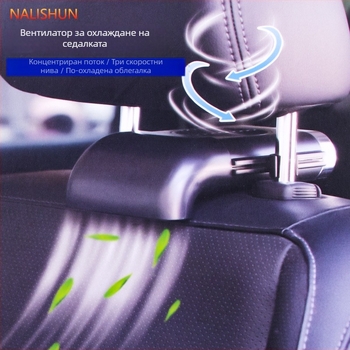 There Shun автомобилен вентилатор за задната седалка с USB интерфейс, 5W, модел 294