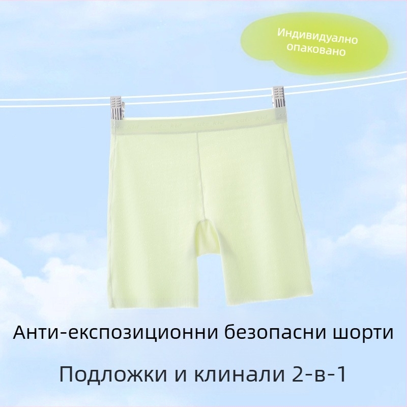 Детски безопасни къси панталони-бельо, Клас А, Ice Silk, Нейлон 72%, за деца над 8 г (над 140 см), Лято 2025
