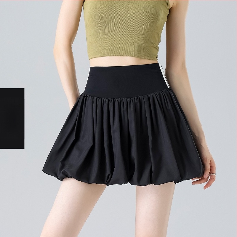 Пола с висока талия в стил цветни бутони за тенис и голф – еластична материя, летен спортен дизайн, 2025