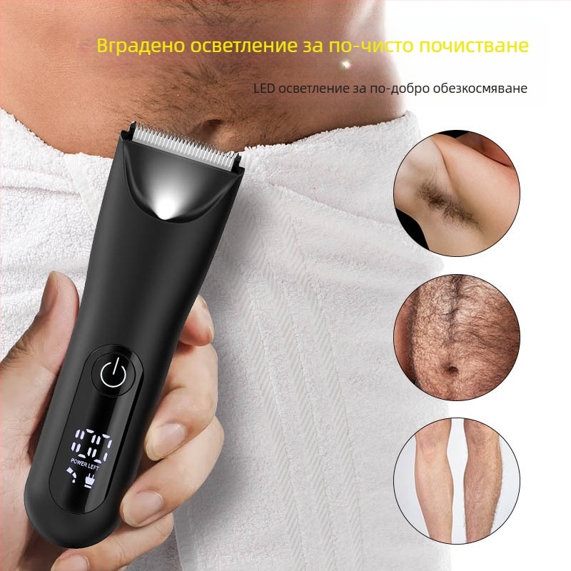 CDH013 USB електрическа машинка за тяло за бръснене, керамична глава за подстригване, безчетков мотор, пълна измиваемост на тялото, мокро и сухо ползване