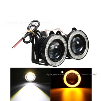 LED мъгла фар COB 30W, Angel Eye halo пръстен, 12V, 3000 lm, 6000–7000K