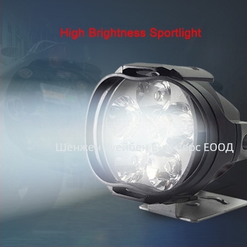 LED фар за мъгла за мотоциклет, 6LED, 18W, 12-80V, алуминий