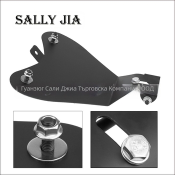 Основа за седло Harley Cruiser с пружинено кожено седло, едноместна седална подложка, модел 01