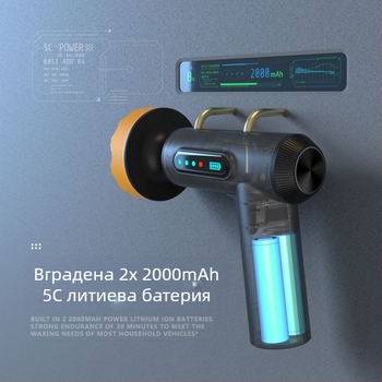 Безжична електрическа машина за полиране на автомобилен восък, литиева батерия, 7.4V, 80W, за боя на автомобил