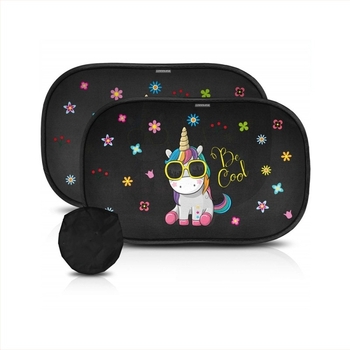 Автомобилен прозорец слънцезащитна лепенка с мрежест PVC електростатичен филм, самозалепващ монтаж, универсална употреба, карикатурен мотив