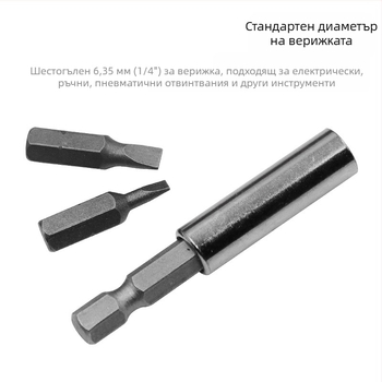 33 части комплект битове за електрическа отвертка, магнитни битове, въглеродна стомана, неизолирани, тегло 300 г