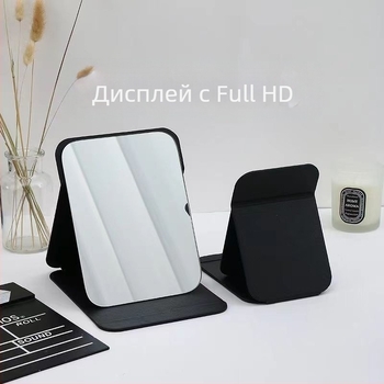 Разгъваемо огледало за грим за бюро, преносимо, с рамка PU/PS/PVC, печат на лого наличен