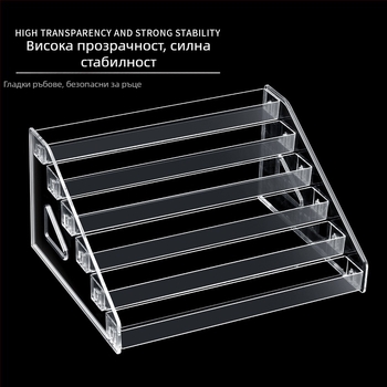 Акрилна стойка за показване на лак за нокти - многоетажна пластмасова стойка, марка Manzilin, нетно съдържание 650, модел Large Nail Polish Display Stand 01, 30 броя в кутия