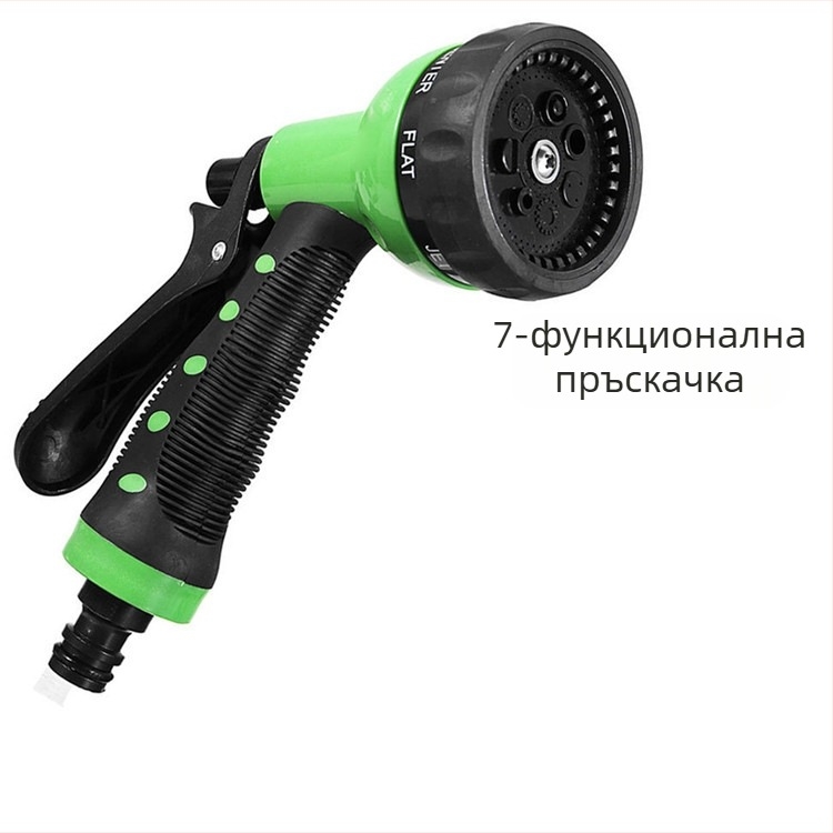 Телескопичен градински маркуч EVA със комплект пръскачка, пластмасова глава на пръскачката, налягане на водата 1–6 кг, тегло 1,2 кг