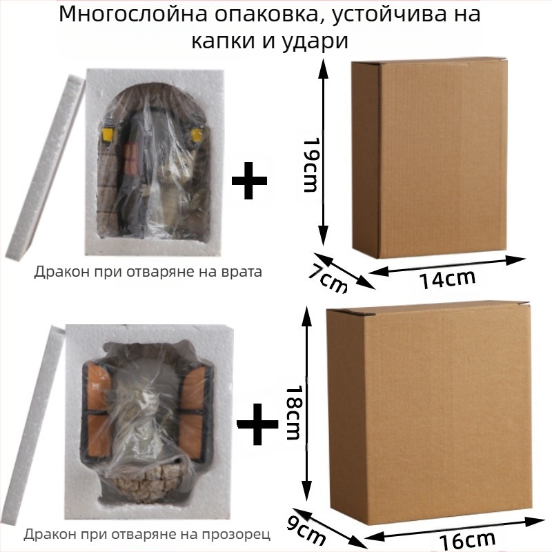 Бонсай дракон от смола – прозоречно окачване, светещо нощно осветление, декор за двор/градина, подходящ като бизнес подарък