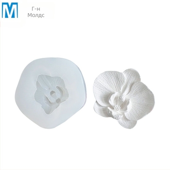Силиконова форма за декорация на торти с мотив пеперудна орхидея, неравна форма, подходяща за епоксидна смола, гипс и ароматерапия