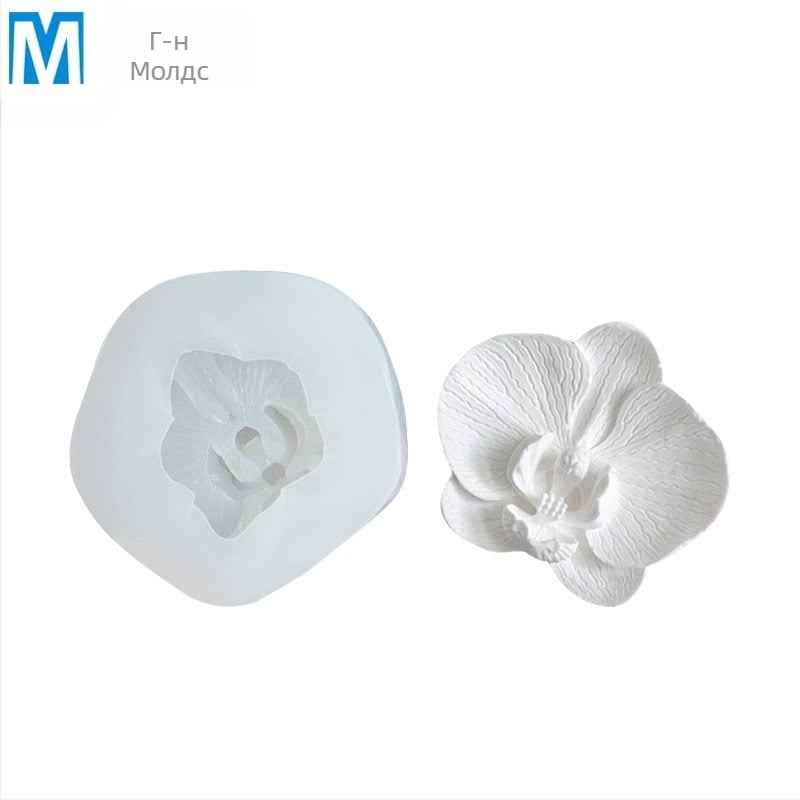 Силиконова форма за декорация на торти с мотив пеперудна орхидея, неравна форма, подходяща за епоксидна смола, гипс и ароматерапия