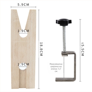 Дървен държач за форми със скоба, подвижен