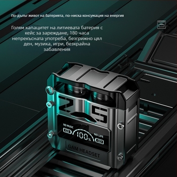 Безжични Bluetooth слушалки за уши, ниска латентност за е-спортове, дишаща светлина, дълъг живот на батерията (Bluetooth 5.0, In-ear, Esports Low Latency, Breathing Light, Long Battery Life)