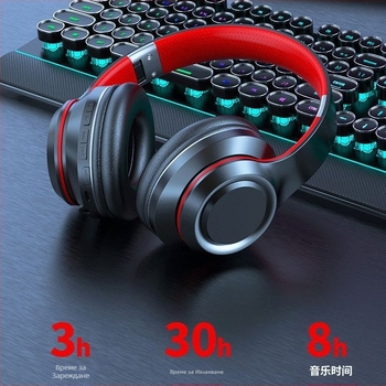 DR90 Безжични Bluetooth слушалки за глава с активно шумопотискане, костна проводимост, ниска латентност за електронни спортове, Bluetooth 5.3, живот на батерията над 8 часа