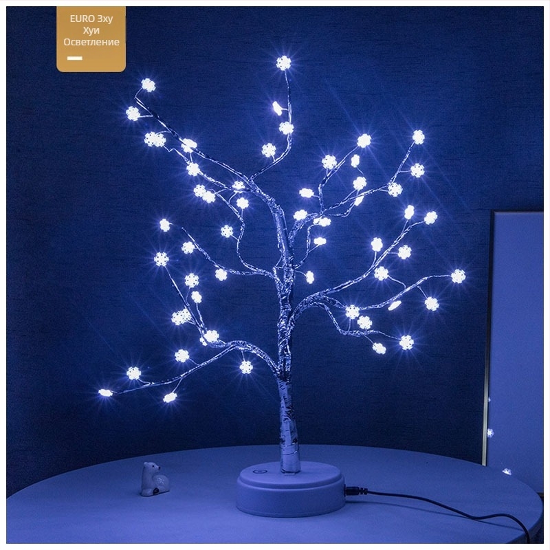 LED снежинка коледни светлини за домашен и хотелски декор, USB захранване, 4.5V вход, IP43, регулируеми, Sanan Optoelectronics