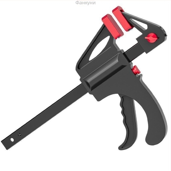 F-тип дърводелска щипка, усилена за дървени плоскости, прав ъгъл, двойна опаковка