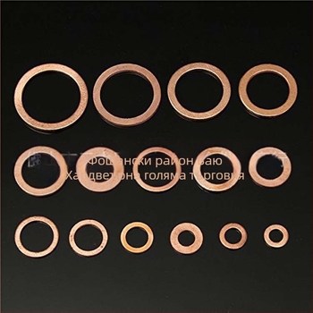 Комплект медни уплътнения за масло и плоски шайби, според GB96-85 стандарт; материал 3.6; продуктов клас A