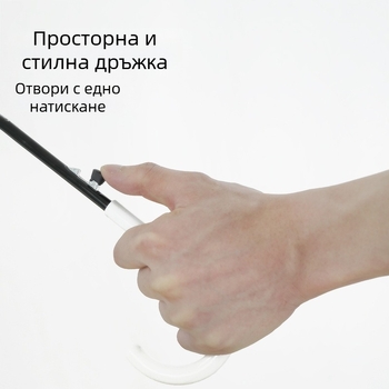 Чадър Прозрачен за студентски общежития, модерен стил с дълга дръжка, плат от пластмаса, 8 железни ребра, ръчно отваряне, персонализирано лого