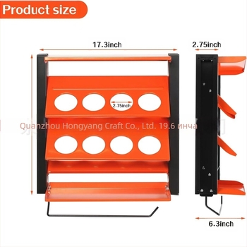 Стенно монтиран стелаж от стомана за съхранение на спрей боя и резервоари за смазочни материали, подходящ за гараж и дом, Hongyang
