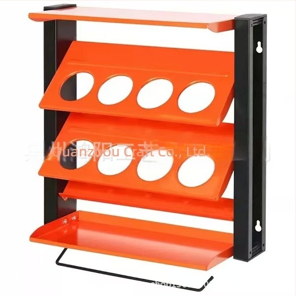 Стенно монтиран стелаж от стомана за съхранение на спрей боя и резервоари за смазочни материали, подходящ за гараж и дом, Hongyang