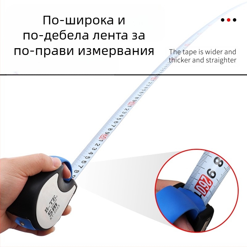 Bonte лента за измерване, 5 м, самозаключваща се, устойчива на изпускане, за дърводелци