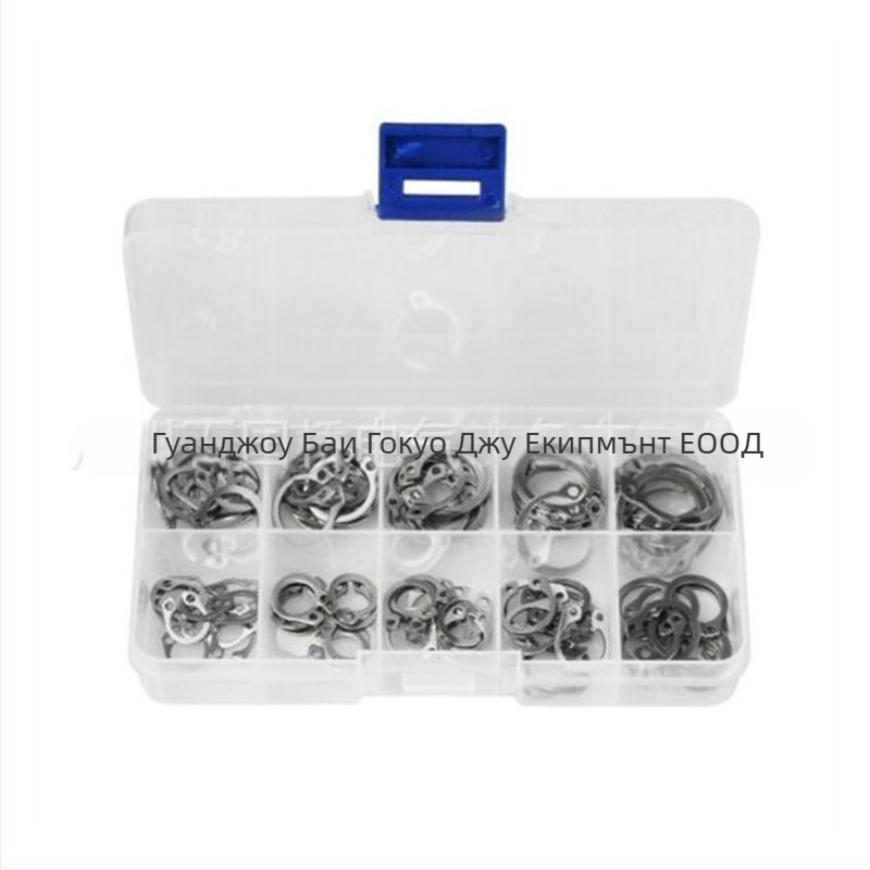 304 неръждаема стомана цирклип за вал, тип C, монтаж чрез кримпване, модел 000842, за електрически приложения